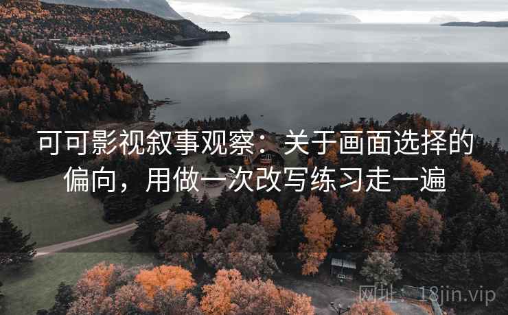 可可影视叙事观察:关于画面选择的偏向,用做一次改写练习走一遍 可可影视叙事观察:关于画面选择的偏向,用做一次改写练习走一遍