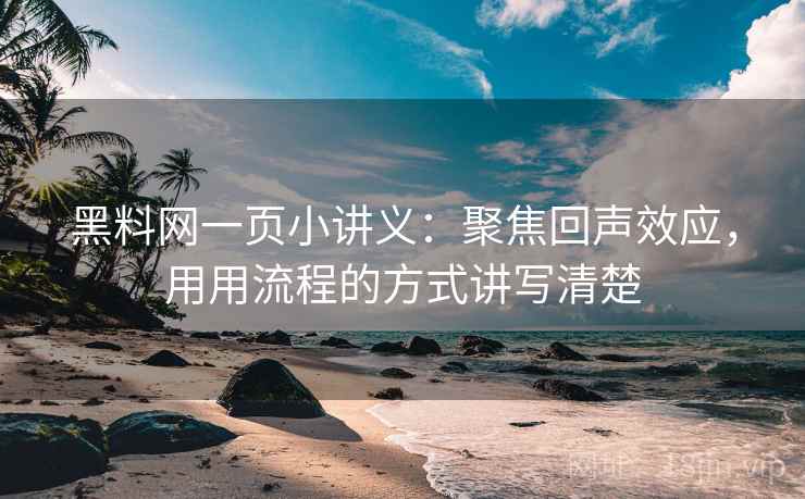 黑料网一页小讲义:聚焦回声效应,用用流程的方式讲写清楚