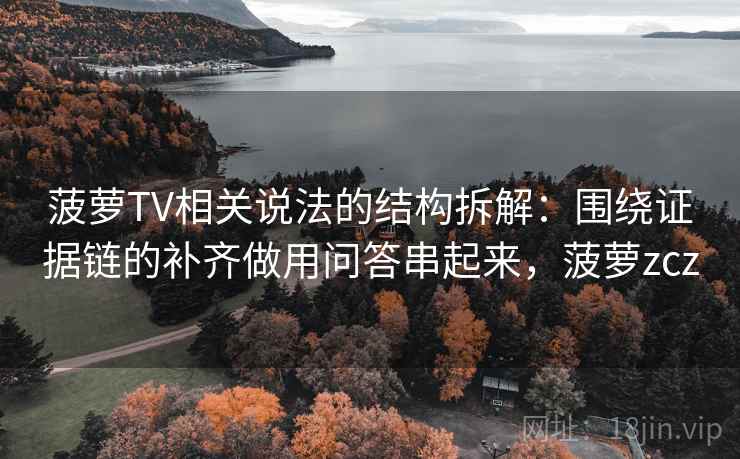 菠萝TV相关说法的结构拆解：围绕证据链的补齐做用问答串起来，菠萝zcz